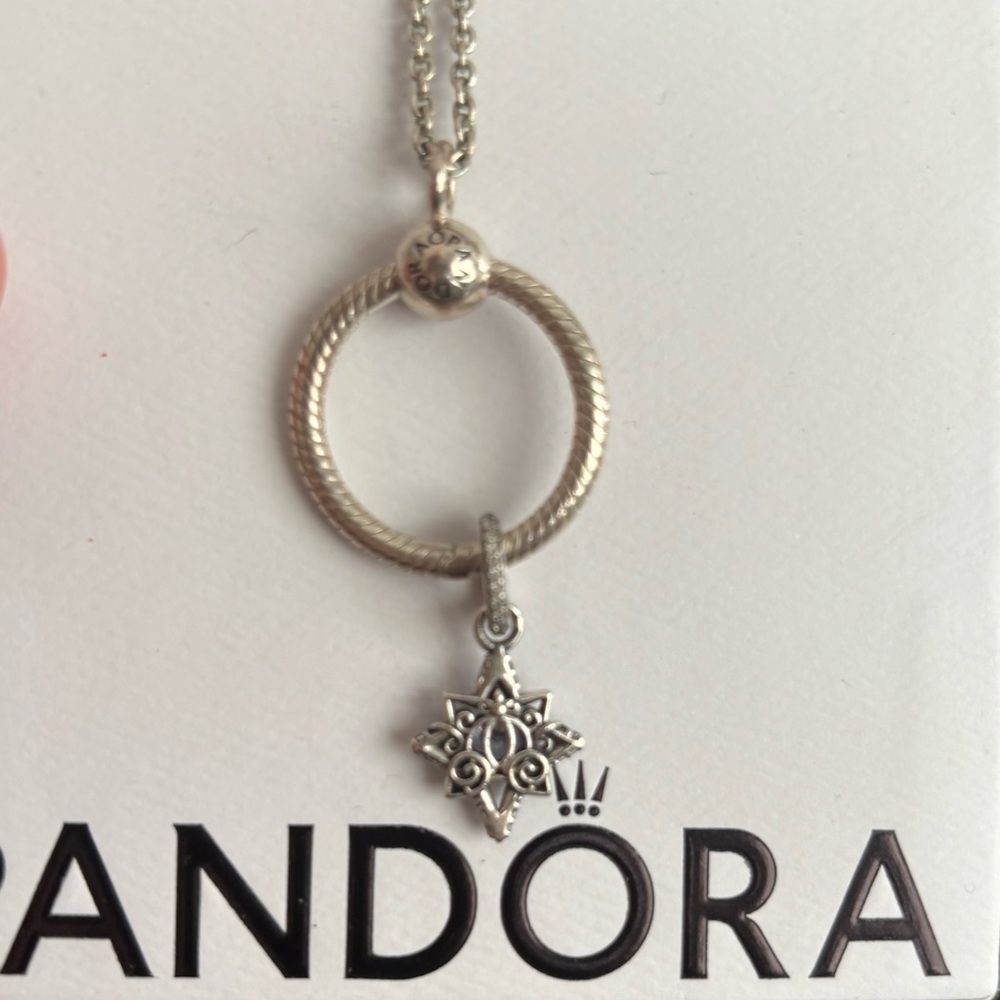 Pandora Silver Cinderella Charm Necklace